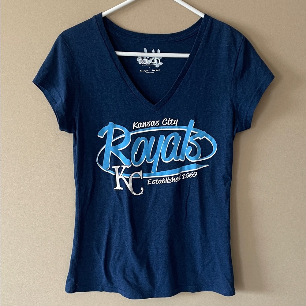 KC Royals Women's Blue Graphic V-Neck T-Shirt